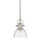 Golden - 3118-M1L PW-SD - One Light Mini Pendant - Hines - Pewter