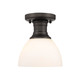 Hines One Light Semi-Flush Mount (3118-SF RBZ-OP)