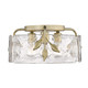 Golden - 3160-FM WG-HWG - Three Light Flush Mount - Calla - White Gold