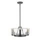 Aenon Three Light Chandelier (3164-3 BLK-HWG)