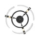 Aenon Three Light Semi-Flush Mount (3164-3SF BLK-HWG)