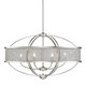 Golden - 3167-LP PW-PW - Six Light Linear Pendant - Colson - Pewter