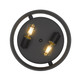Channing Two Light Flush Mount (3168-FM11 BLK-BLK)