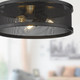 Channing Three Light Flush Mount (3168-FM15 BLK-BLK)
