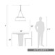 Penn Six Light Chandelier (3189-6 BLK-MWS)