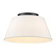 Golden - 3189-FM BLK-MWS - Three Light Flush Mount - Penn - Matte Black