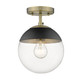 Dixon One Light Semi-Flush Mount (3219-SF AB-BLK)