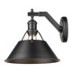 Orwell One Light Wall Sconce (3306-1W BLK-BLK)