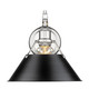 Golden - 3306-1W CH-BLK - One Light Wall Sconce - Orwell - Chrome