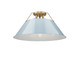 Golden - 3306-3FM BCB-DB - Three Light Flush Mount - Orwell - Brushed Champagne Brass