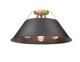Golden - 3306-3FM BCB-RBZ - Three Light Flush Mount - Orwell - Brushed Champagne Brass