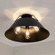 Orwell Three Light Flush Mount (3306-3FM BLK-BLK)