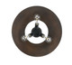 Orwell Three Light Flush Mount (3306-3FM BLK-RBZ)