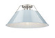 Golden - 3306-3FM PW-DB - Three Light Flush Mount - Orwell - Pewter