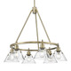 Golden - 3306-6 AB-CLR - Six Light Chandelier - Orwell - Aged Brass