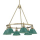 Golden - 3306-6 AB-GN - Six Light Chandelier - Orwell - Aged Brass