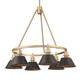 Golden - 3306-6 BCB-RBZ - Six Light Chandelier - Orwell - Brushed Champagne Brass