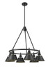 Orwell Six Light Chandelier (3306-6 BLK-BLK)
