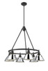 Orwell Six Light Chandelier (3306-6 BLK-CH)