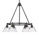 Orwell Six Light Chandelier (3306-6 BLK-CLR)