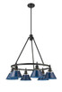 Orwell Six Light Chandelier (3306-6 BLK-NVY)
