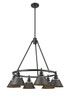Orwell Six Light Chandelier (3306-6 BLK-RBZ)
