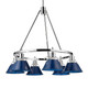 Golden - 3306-6 CH-NVY - Six Light Chandelier - Orwell - Chrome