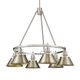 Golden - 3306-6 PW-AB - Six Light Chandelier - Orwell - Pewter