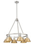 Orwell Six Light Chandelier (3306-6 PW-BCB)