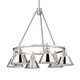 Golden - 3306-6 PW-CH - Six Light Chandelier - Orwell - Pewter