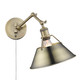 Golden - 3306-A1W AB-AB - One Light Wall Sconce - Orwell - Aged Brass