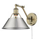 Golden - 3306-A1W AB-PW - One Light Wall Sconce - Orwell - Aged Brass