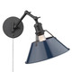 Orwell One Light Wall Sconce (3306-A1W BLK-NVY)