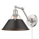 Golden - 3306-A1W PW-RBZ - One Light Wall Sconce - Orwell - Pewter