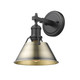 Golden - 3306-BA1 BLK-AB - One Light Bath Vanity - Orwell - Matte Black