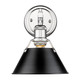 Golden - 3306-BA1 CH-BLK - One Light Bath Vanity - Orwell - Chrome