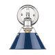 Golden - 3306-BA1 CH-NVY - One Light Bath Vanity - Orwell - Chrome