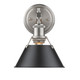 Golden - 3306-BA1 PW-BLK - One Light Bath Vanity - Orwell - Pewter