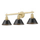 Orwell Three Light Bath Vanity (3306-BA3 BCB-BLK)