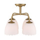 Dorinda Four Light Semi-Flush Mount (6954-4SF BCB-OP)
