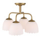 Dorinda Four Light Semi-Flush Mount (6954-4SF BCB-OP)