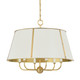 Hudson Valley - MDS121-AGB/OW - Six Light Chandelier - Cambridge - Aged Brass/Off White
