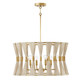 Capital Lighting - 341161NP - Six Light Pendant - Bianca - Bleached Natural Rope and Patinaed Brass