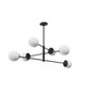 Hunter - 13209 - Six Light Chandelier - Hepburn - Matte Black