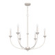 Hunter - 19635 - Six Light Chandelier - Southcrest - Distressed White