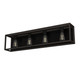 Hunter - 19675 - Four Light Vanity - Squire Manor - Matte Black
