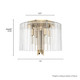 Gatz Four Light Flush Mount (19690)