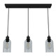 Hunter - 19717 - Three Light Linear Cluster - Lochemeade - Natural Black Iron