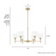 Xidane Six Light Chandelier (19743)