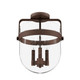 Hunter - 19835 - Three Light Flush Mount - Karloff - Textured Rust
